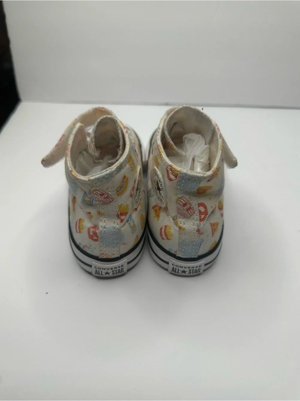 Converse Kids Cream High-Top Sneakers with Colorful Snack Print